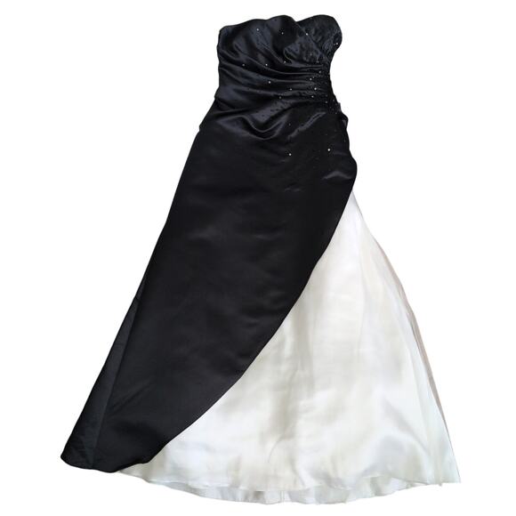 Vintage Jump Apparel Beaded Evening Gown 10 Y2K 90s Formal Glam Occasion Dress - Picture 1 of 6